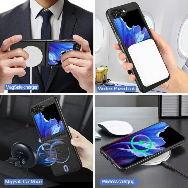 Hülle Samsung Galaxy Z Flip 7 Fe Magnetisch Mit Abnehmbarem Kartenhalter