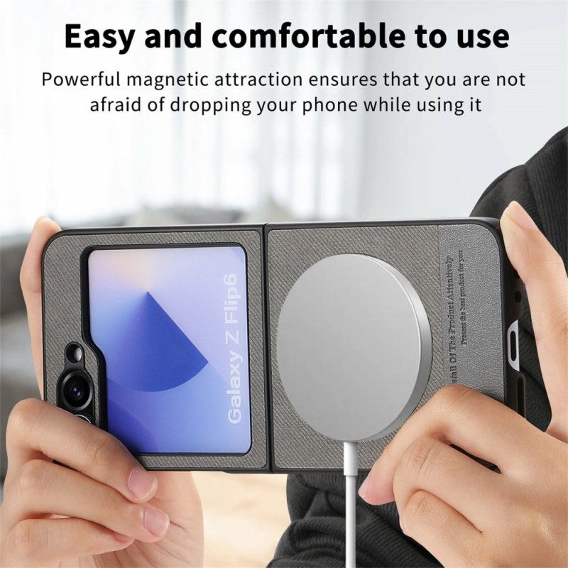 Hülle Samsung Galaxy Z Flip 7 Fe Magsafe Kompatible Denim-textur