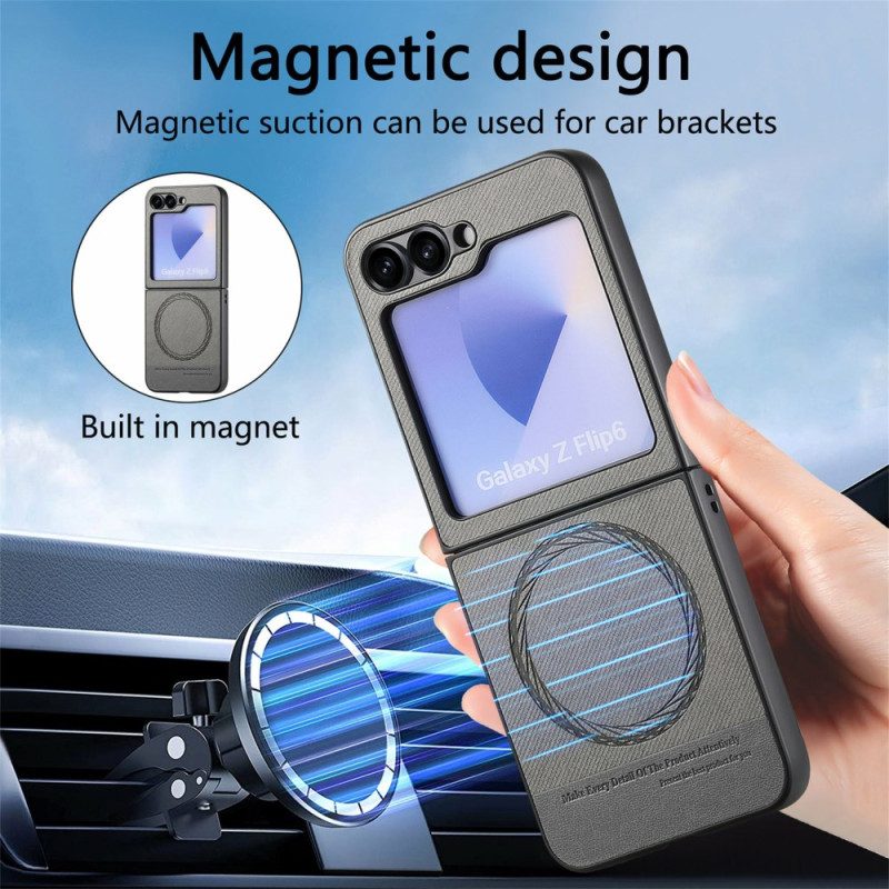 Hülle Samsung Galaxy Z Flip 7 Fe Magsafe Kompatible Denim-textur