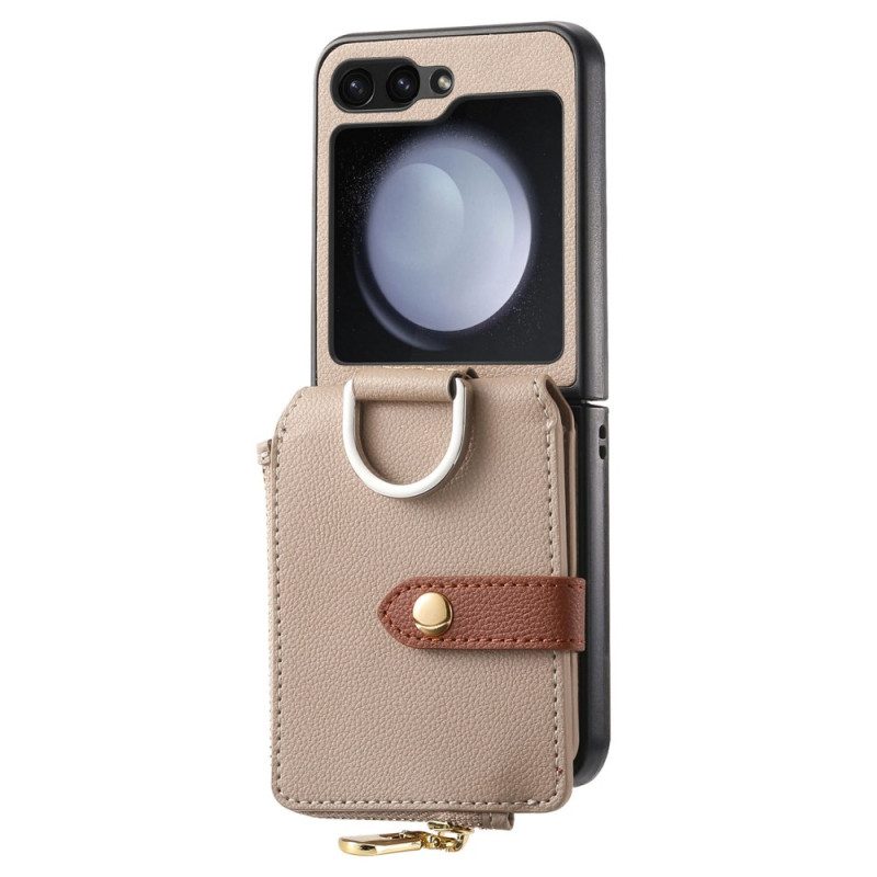 Hülle Samsung Galaxy Z Flip 7 Fe Reißverschlusstasche Und Ringhalter