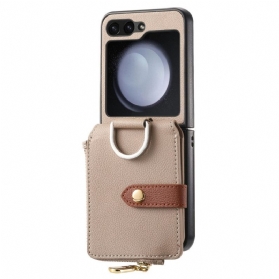 Hülle Samsung Galaxy Z Flip 7 Fe Reißverschlusstasche Und Ringhalter