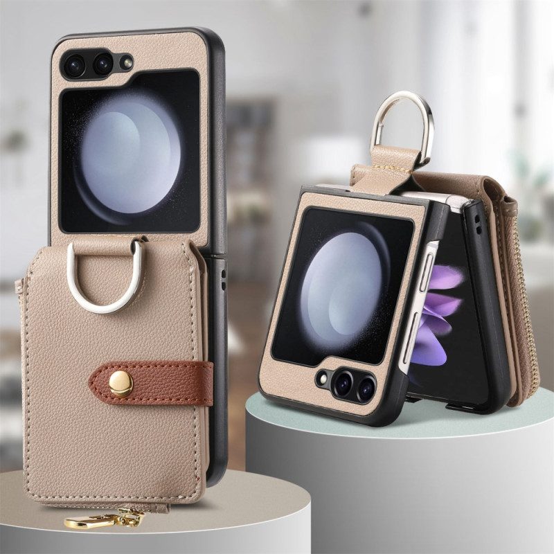 Hülle Samsung Galaxy Z Flip 7 Fe Reißverschlusstasche Und Ringhalter