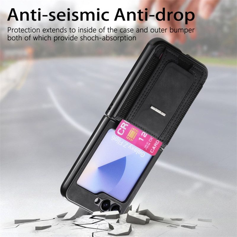 Hülle Samsung Galaxy Z Flip 7 Fe Ständer Und Kartenhalter