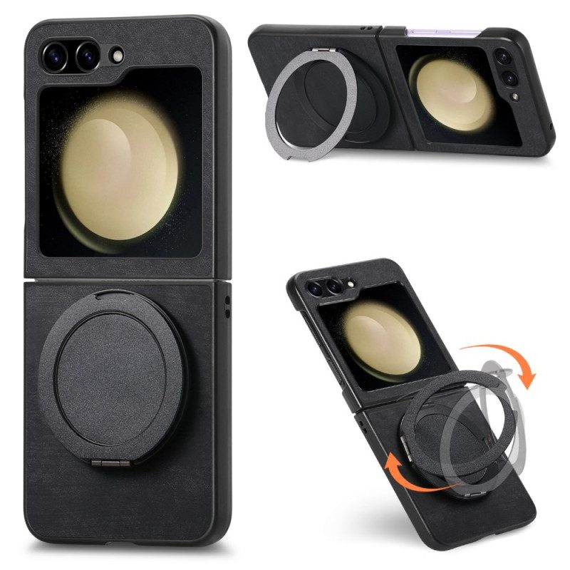 Hülle Samsung Galaxy Z Flip 7 Fe Wildlederoptik Mit Drehbarem Ständer