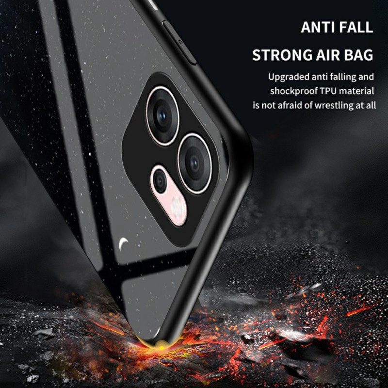 Hülle Oppo Reno 14f 5g Gehärtetes Glas In Himmelblau