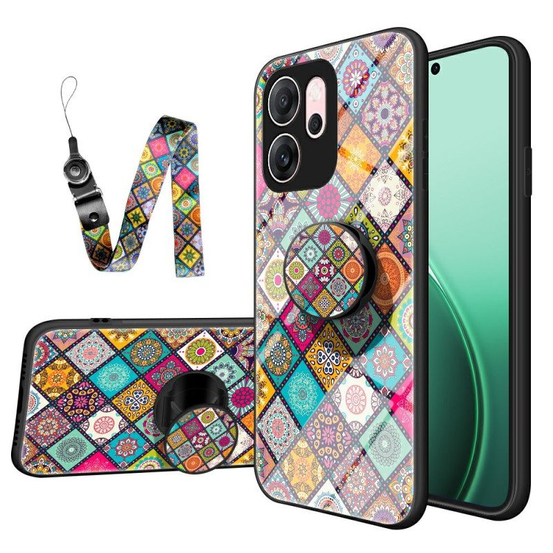 Hülle Oppo Reno 14f 5g Handyhülle Patchwork-ständer Mit Trageband