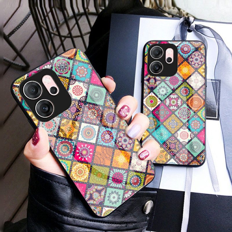 Hülle Oppo Reno 14f 5g Handyhülle Patchwork-ständer Mit Trageband