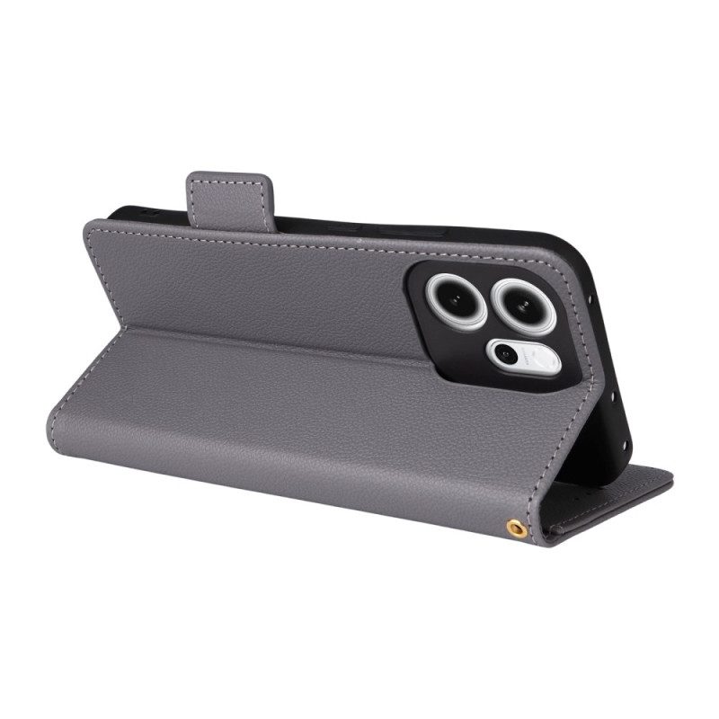 Lederhüllen Für Oppo Reno 14f 5g Tragegurt Aus Kunstleder