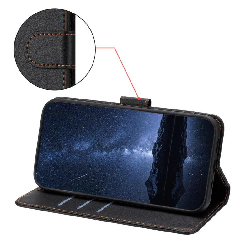 Lederhüllen Für Oppo Reno 14f 5g Ziernähte