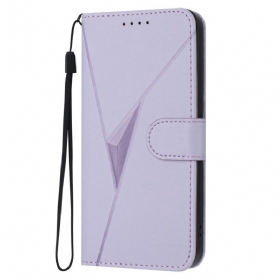 Lederhüllen Oppo Reno 14f 5g Handyhülle Dreiecksmuster