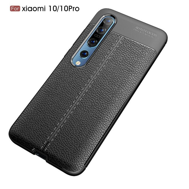 Hülle Für Xiaomi Mi 10 / 10 Pro Doppellinien-litschi-ledereffekt