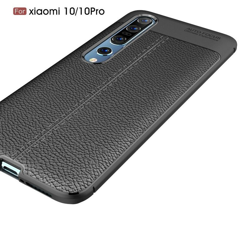 Hülle Für Xiaomi Mi 10 / 10 Pro Doppellinien-litschi-ledereffekt