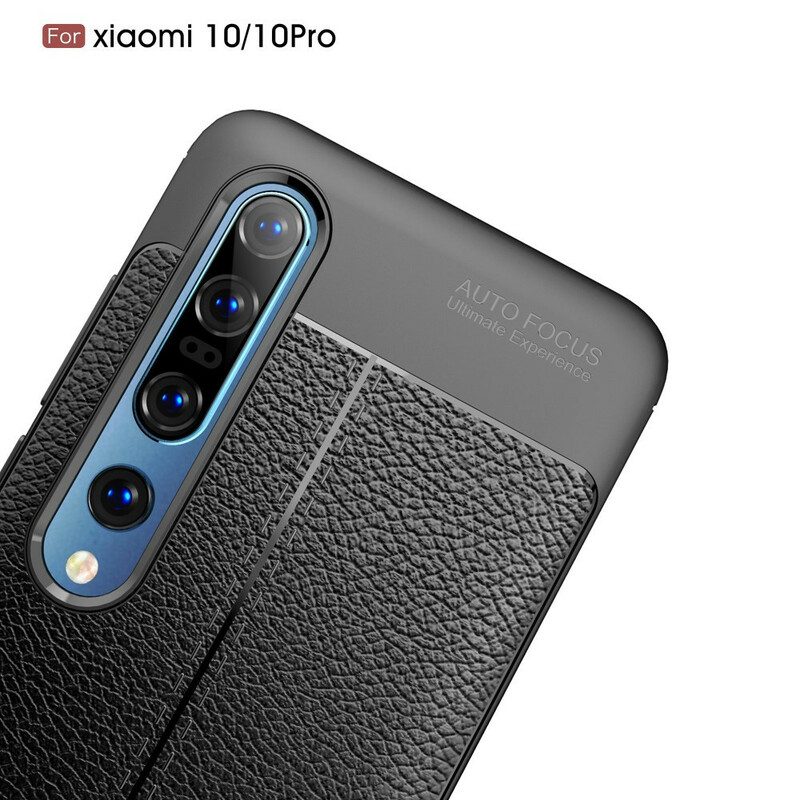 Hülle Für Xiaomi Mi 10 / 10 Pro Doppellinien-litschi-ledereffekt