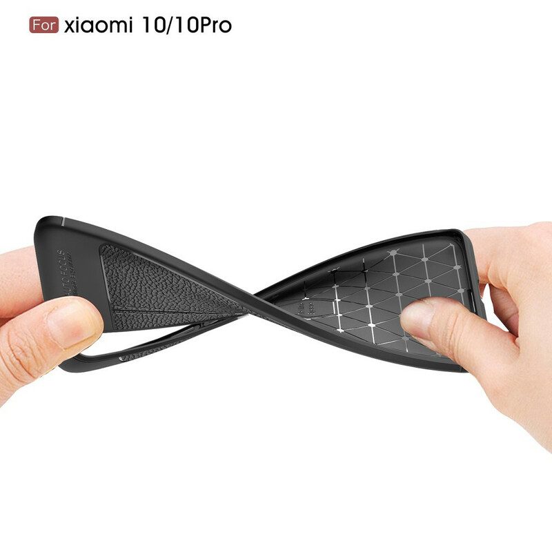 Hülle Für Xiaomi Mi 10 / 10 Pro Doppellinien-litschi-ledereffekt