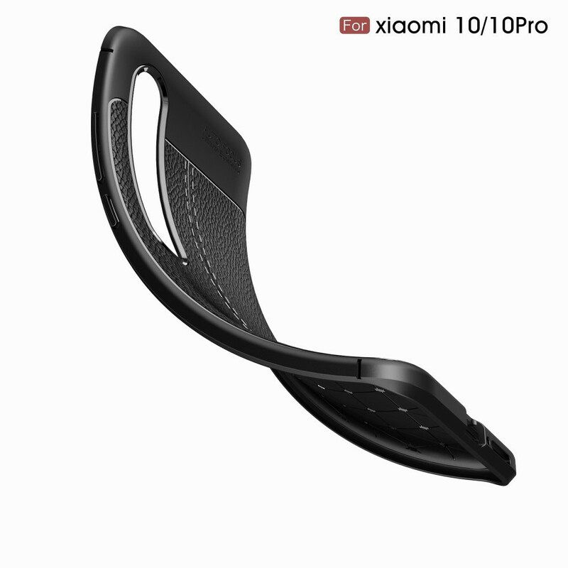 Hülle Für Xiaomi Mi 10 / 10 Pro Doppellinien-litschi-ledereffekt