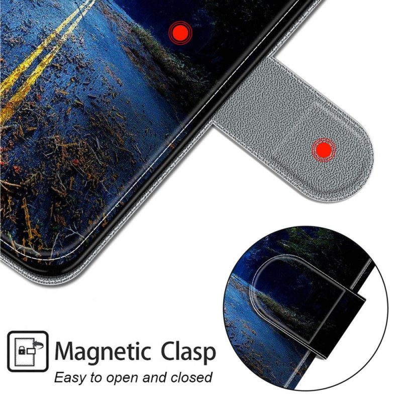 Lederhüllen Für Samsung Galaxy S24 5g Nachtstraße In Lanière
