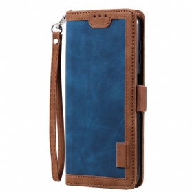 Lederhüllen Samsung Galaxy S24 5g Handyhülle Retro-design Und Riemen