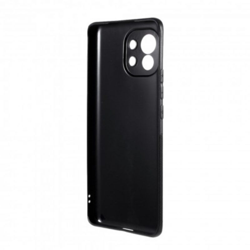 Hülle Für Xiaomi Mi 11 (5G) Einzelne Kohlefaser