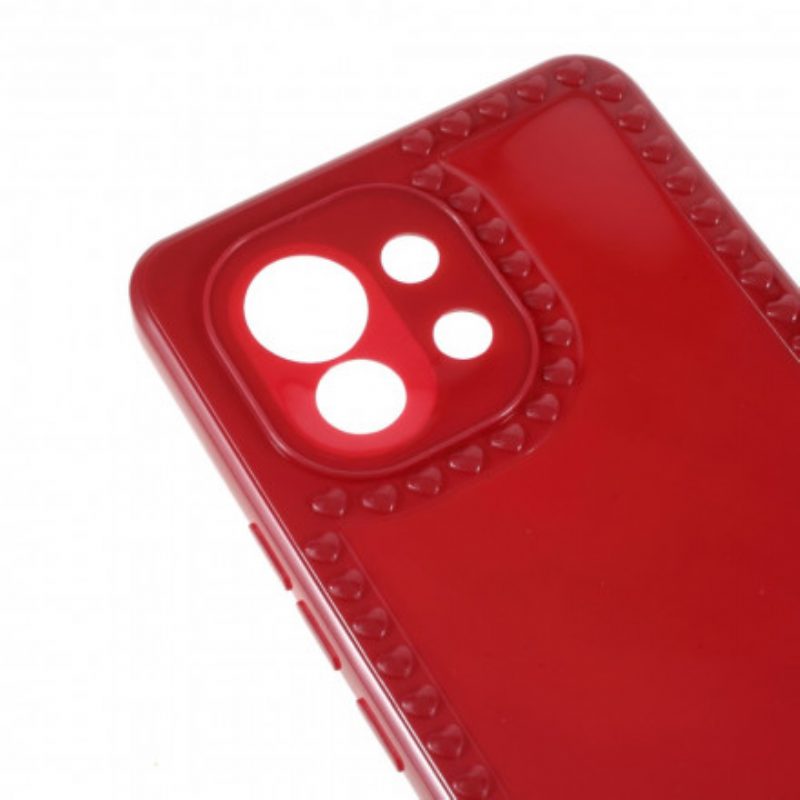 Hülle Für Xiaomi Mi 11 (5G) Flexible Silikonherzen