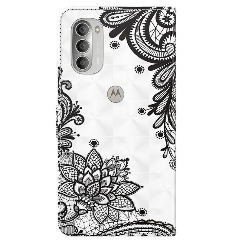 Flip Case Für Moto G51 5G Schicke Spitze