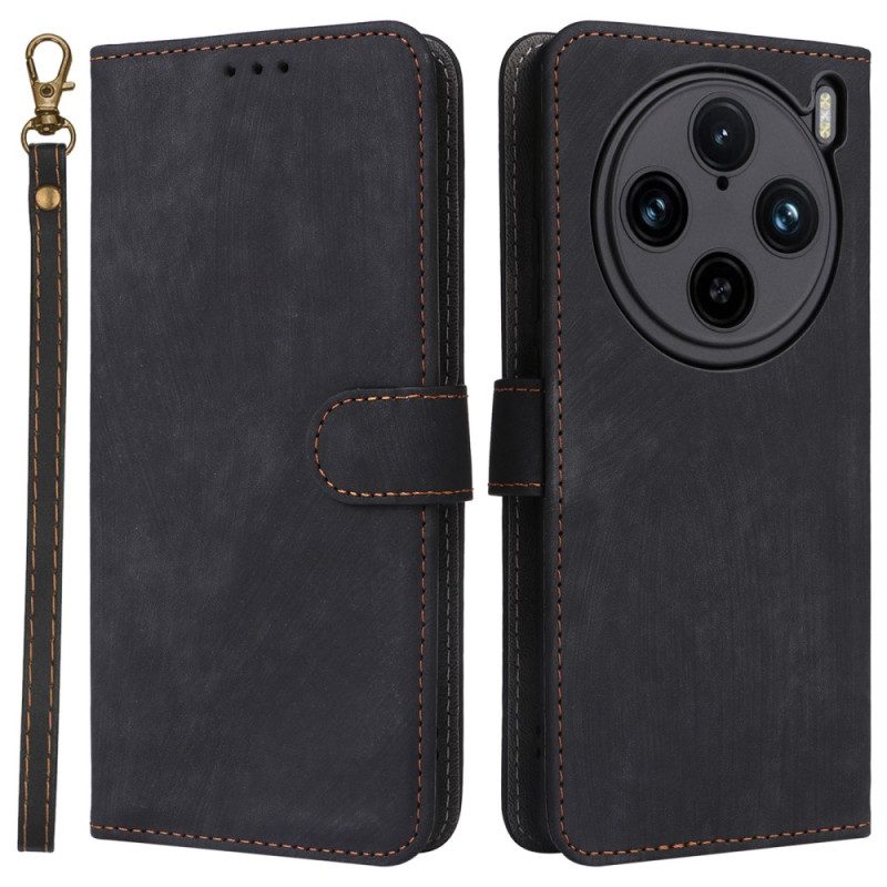 Lederhüllen Für Vivo X100 Pro Armband In Wildlederoptik