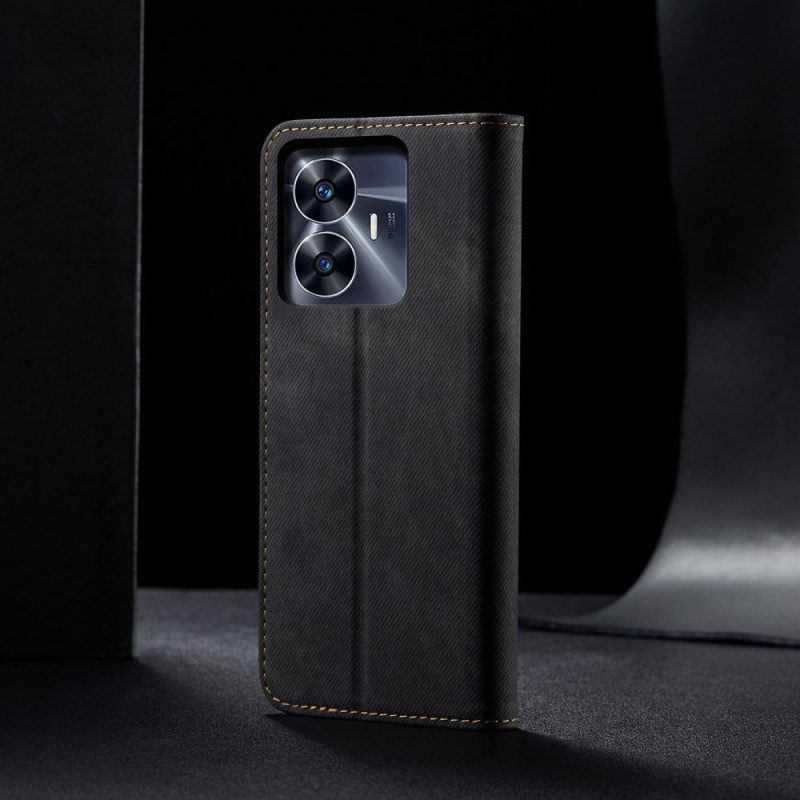 Flip Case Realme C55 Handyhülle Denim-stoff