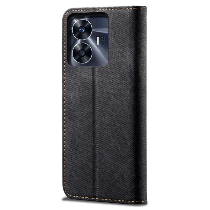 Flip Case Realme C55 Handyhülle Denim-stoff