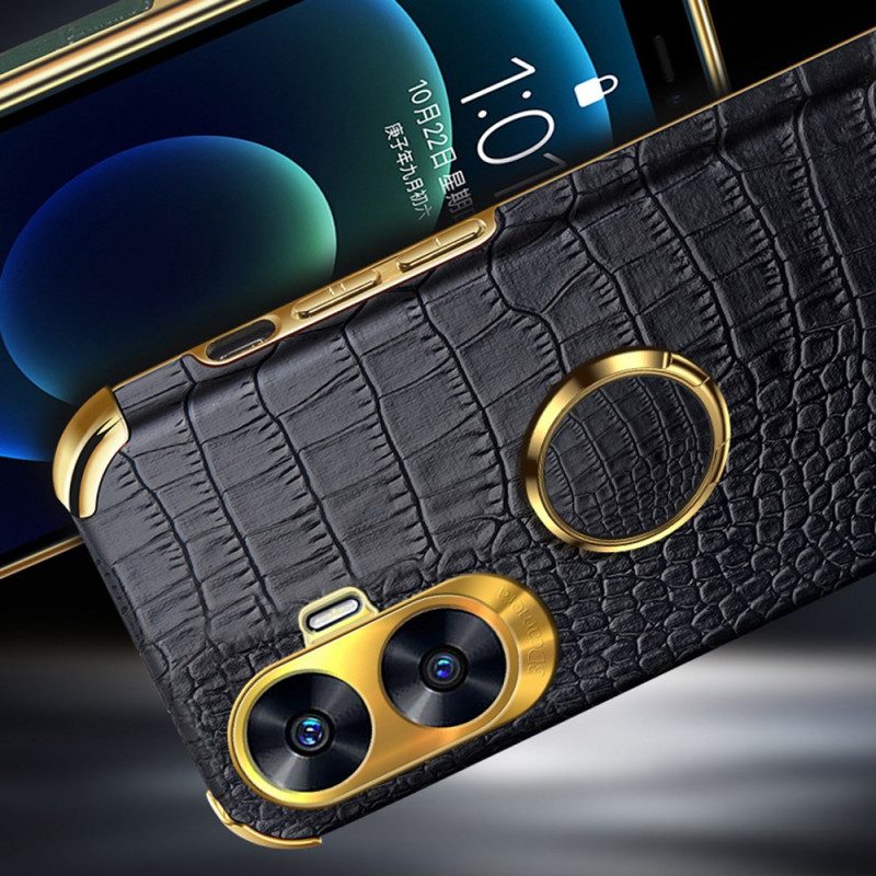 Hülle Für Realme C55 Krokodilstruktur Mit Ring Halterung