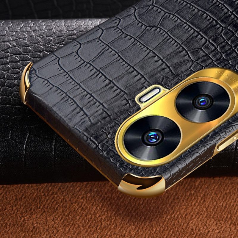 Hülle Für Realme C55 Krokodilstruktur Mit Ring Halterung