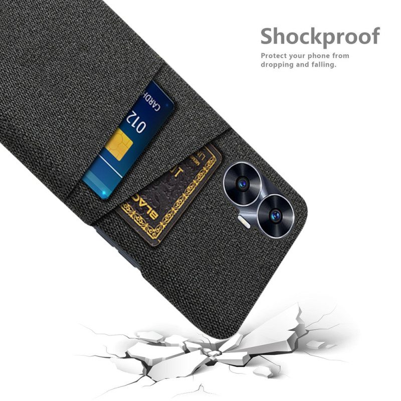 Hülle Realme C55 Handyhülle Kartenhalter Aus Zwei Stoffen