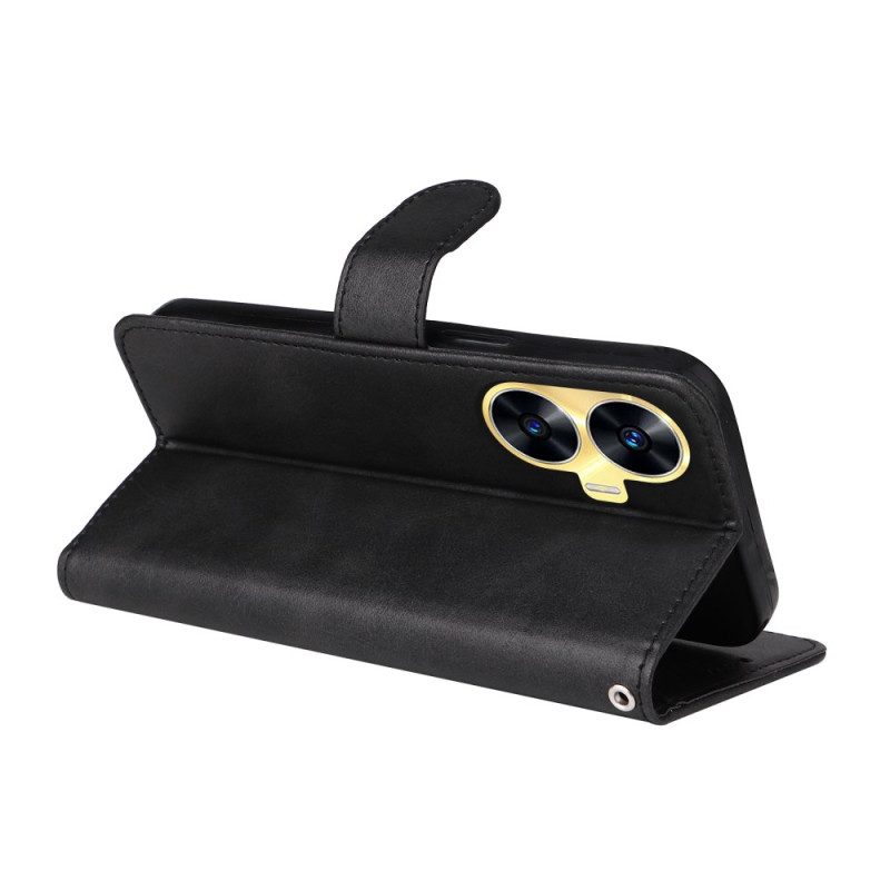 Lederhüllen Realme C55 Armband Mit Lederstruktur