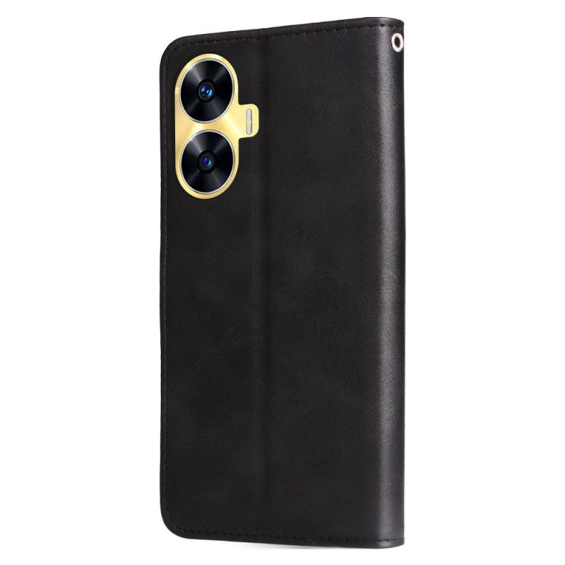 Lederhüllen Realme C55 Armband Mit Münzfach Vorne