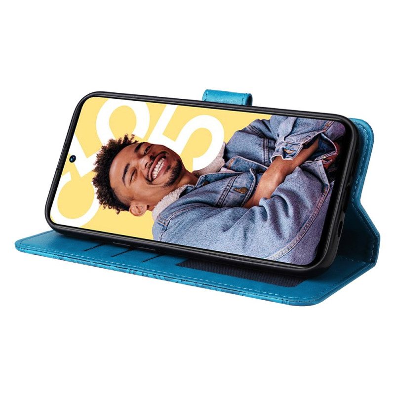 Lederhüllen Realme C55 Handyhülle Armband Mit Sonnenblumenmuster