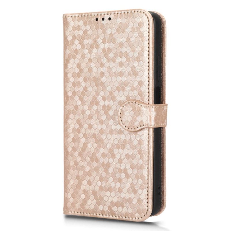 Lederhüllen Realme C55 Handyhülle Glänzende Punkte Mit Riemen