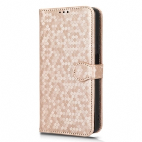 Lederhüllen Realme C55 Handyhülle Glänzende Punkte Mit Riemen