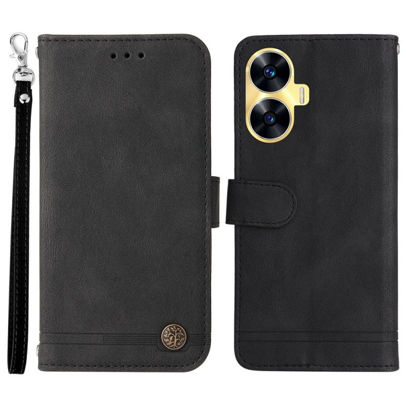 Lederhüllen Realme C55 Handyhülle Zierniete In Wildlederoptik