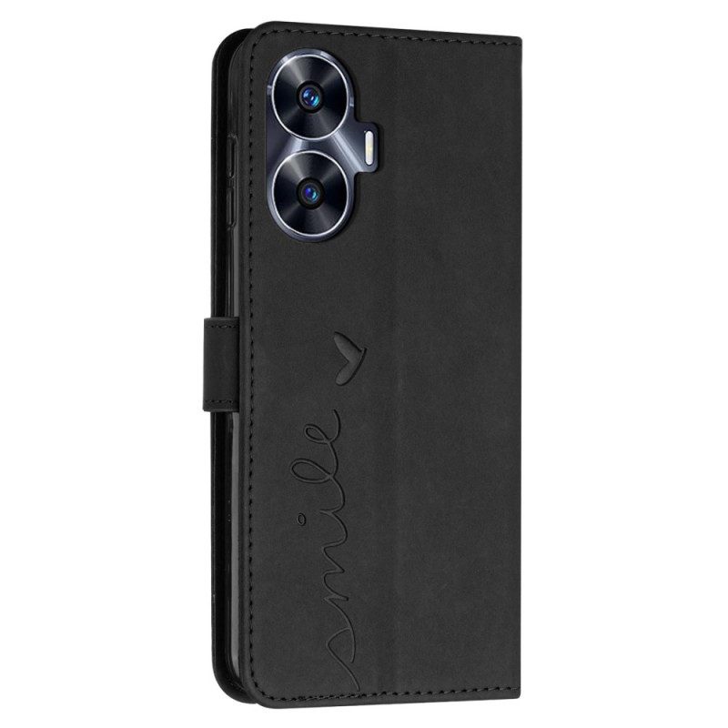 Lederhüllen Realme C55 Lächeln Mit Schultergurt