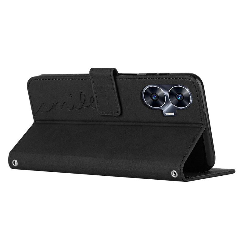 Lederhüllen Realme C55 Lächeln Mit Schultergurt