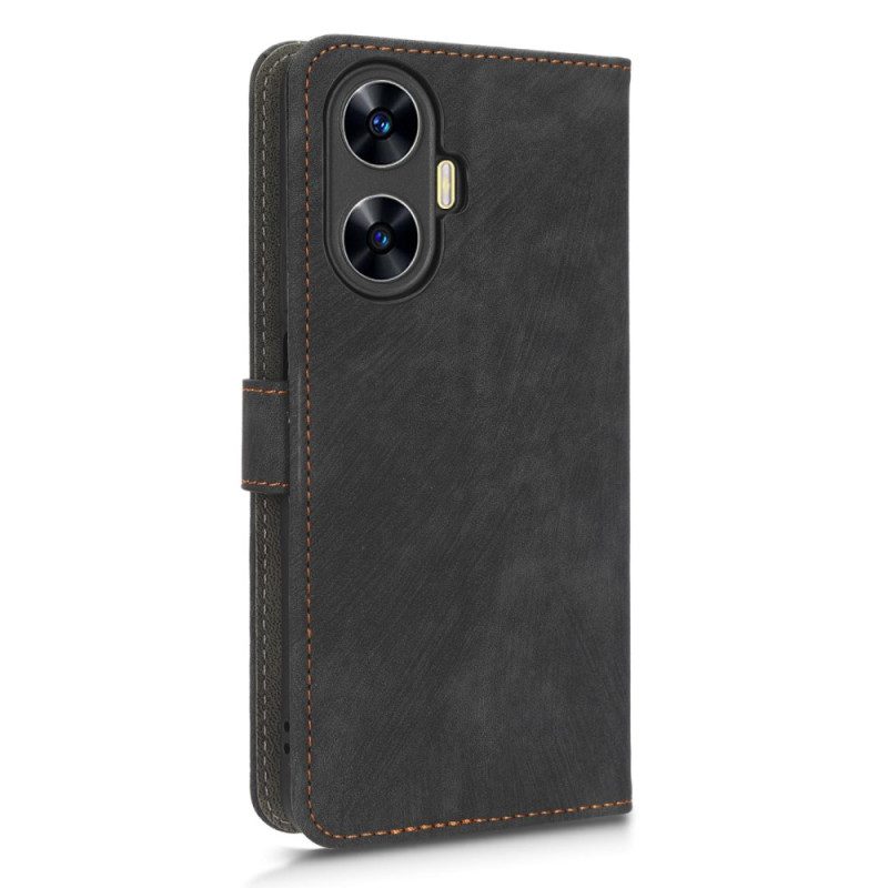 Lederhüllen Realme C55 Rfid-schutz-geldbörse Mit Riemen