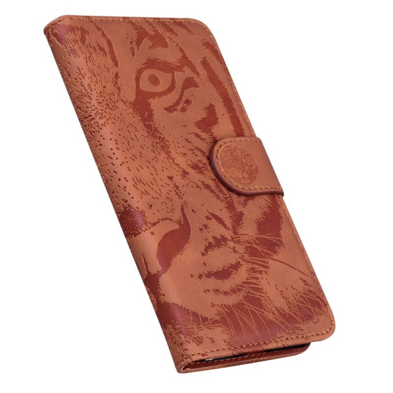 Lederhüllen Realme C55 Tigerprint