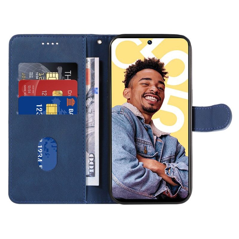 Lederhüllen Realme C55 Wellenlinien Mit Umhängeband