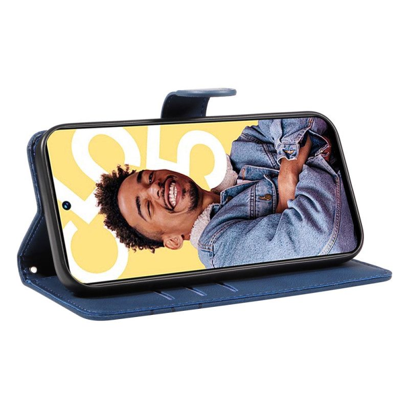 Lederhüllen Realme C55 Wellenlinien Mit Umhängeband