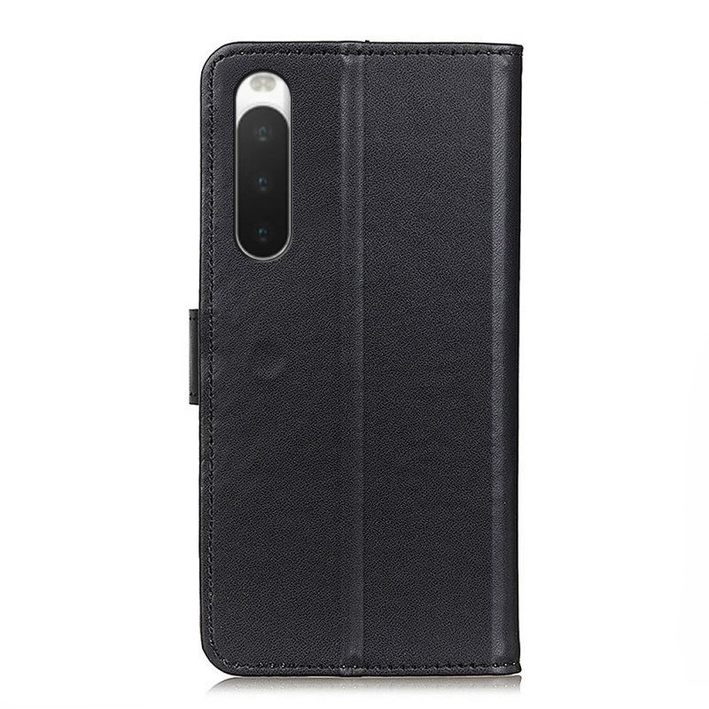 Lederhüllen Für Sony Xperia 10 IV Schlichtes Kunstleder