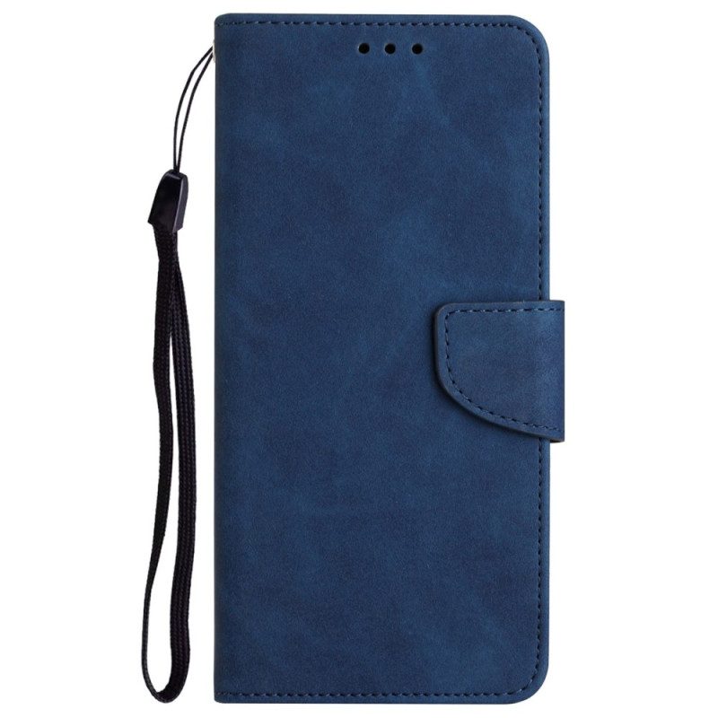 Lederhüllen Für Xiaomi Redmi 10C Einfarbiges Schlüsselband