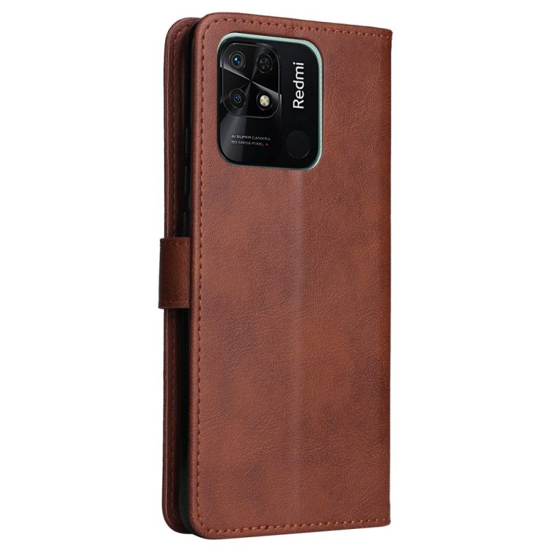 Lederhüllen Für Xiaomi Redmi 10C Mit Kordel Schlicht Mit Riemen