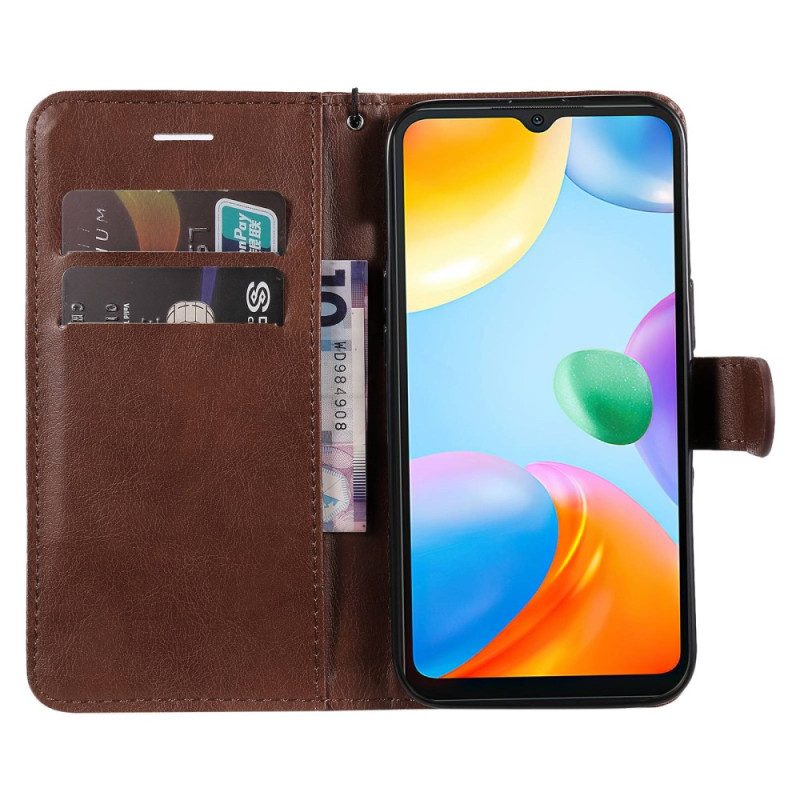 Lederhüllen Für Xiaomi Redmi 10C Mit Kordel Schlicht Mit Riemen