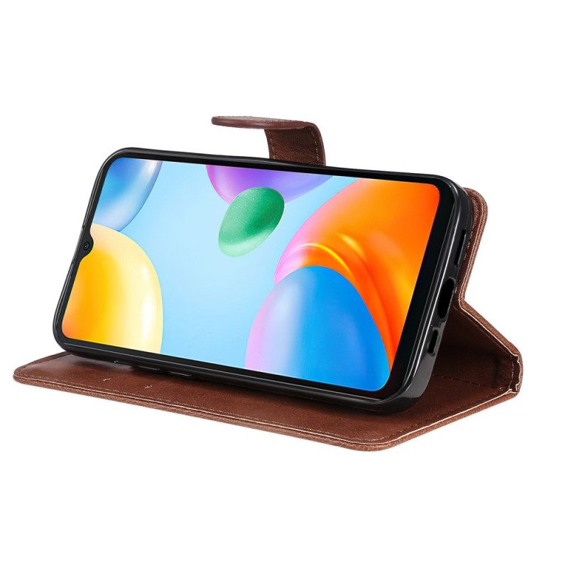 Lederhüllen Für Xiaomi Redmi 10C Mit Kordel Schlicht Mit Riemen
