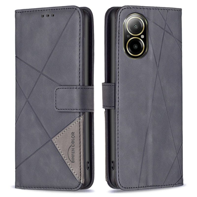 Lederhüllen Für Realme C67 Geometrisches Muster Binfen Color