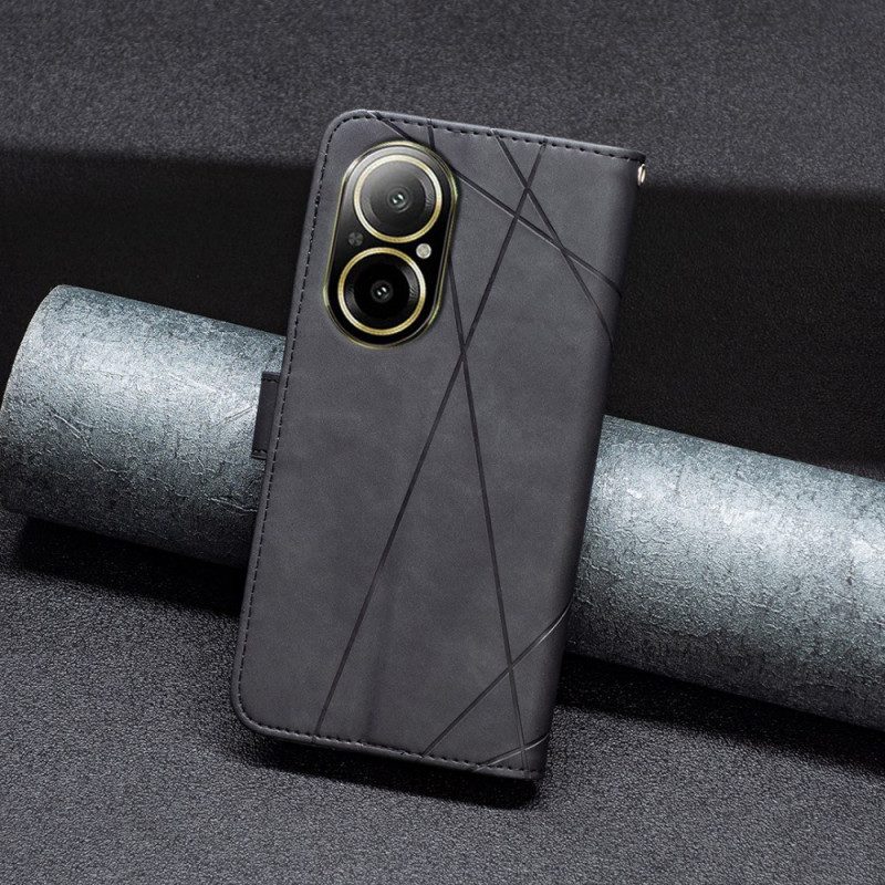 Lederhüllen Für Realme C67 Geometrisches Muster Binfen Color