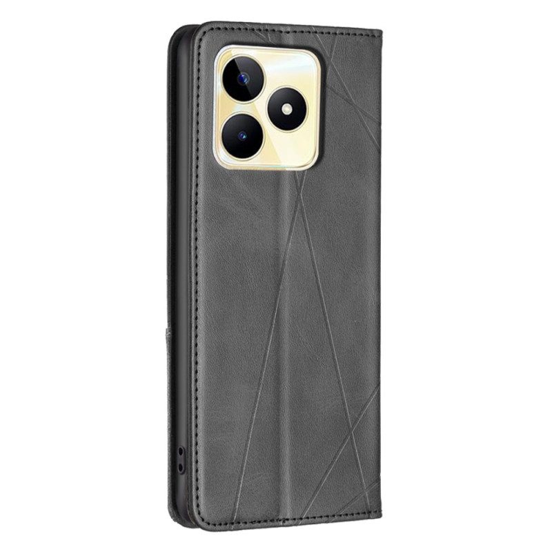 Flip Case Für Realme C53 Geometrisches Muster
